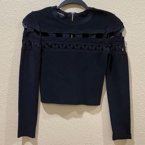 BEBE black bandage crop top